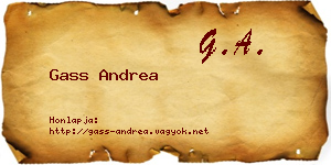 Gass Andrea névjegykártya