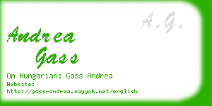 andrea gass business card
